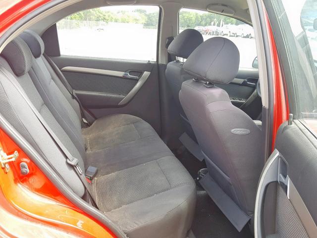 KL1TD56617B088699 - 2007 CHEVROLET AVEO BASE RED photo 6