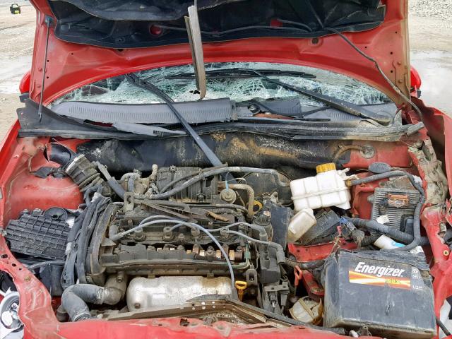 KL1TD56617B088699 - 2007 CHEVROLET AVEO BASE RED photo 7