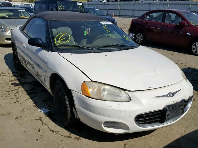 1C3EL45X12N247807 - 2002 CHRYSLER SEBRING LX WHITE photo 1