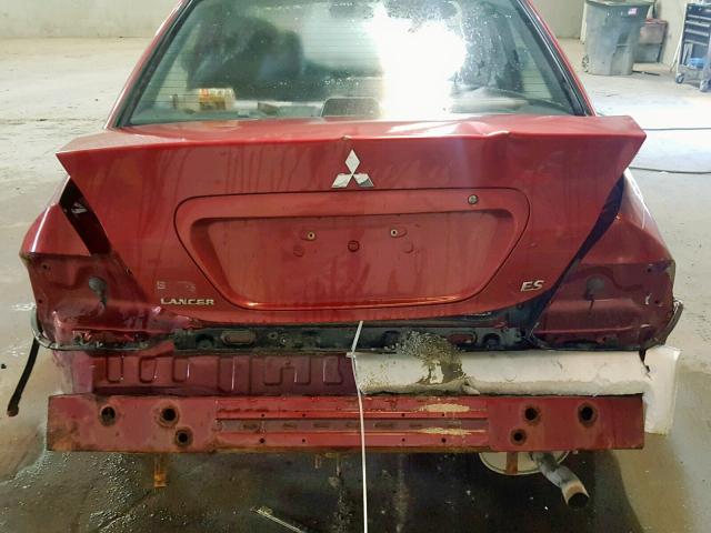 JA3AJ26E46U066146 - 2006 MITSUBISHI LANCER ES RED photo 9