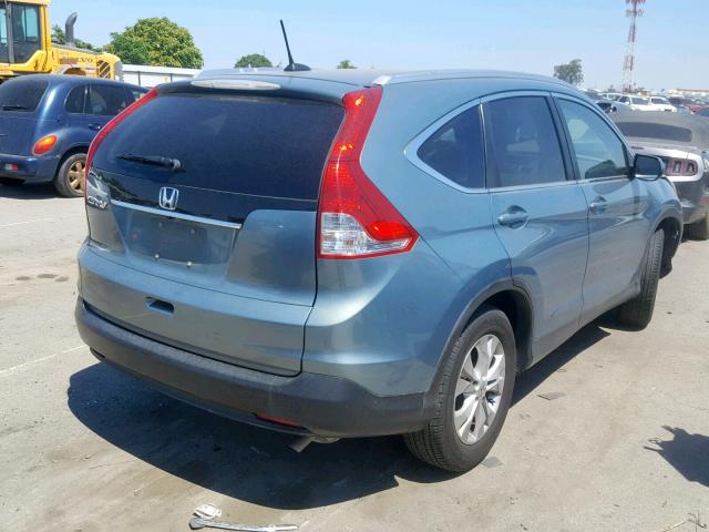 5J6RM3H75CL005819 - 2012 HONDA CR-V EXL GREEN photo 4