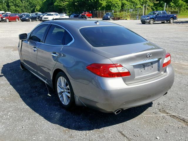 JN1EY1AP0CM910683 - 2012 INFINITI M35H GRAY photo 3