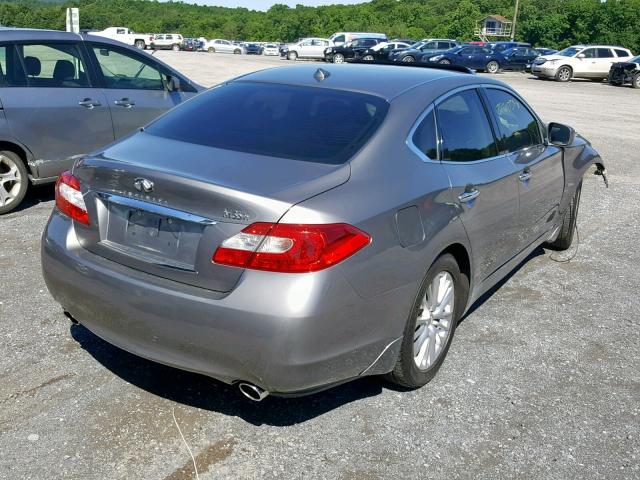 JN1EY1AP0CM910683 - 2012 INFINITI M35H GRAY photo 4