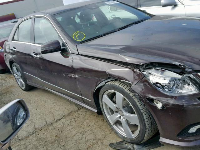 WDDHF5GB1BA374125 - 2011 MERCEDES-BENZ E 350 BLACK photo 9