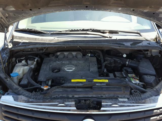 5N1BV28U98N107183 - 2008 NISSAN QUEST S BLUE photo 7