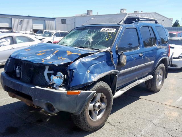 5N1ED28Y82C512957 - 2002 NISSAN XTERRA XE BLUE photo 2