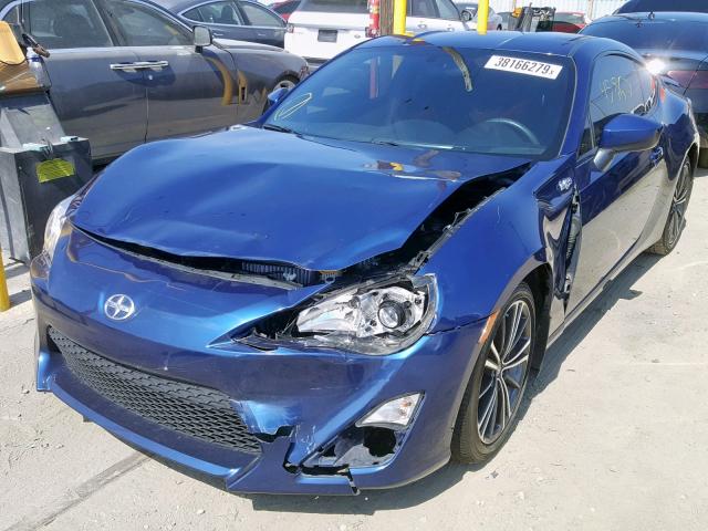 JF1ZNAA1XD2714028 - 2013 TOYOTA SCION FR-S BLUE photo 2