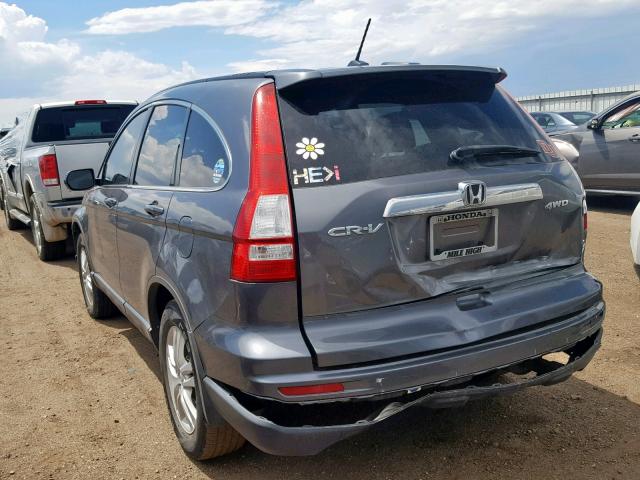 5J6RE4H79AL036216 - 2010 HONDA CR-V EXL GRAY photo 3