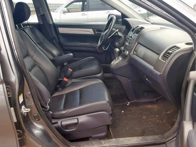 5J6RE4H79AL036216 - 2010 HONDA CR-V EXL GRAY photo 5