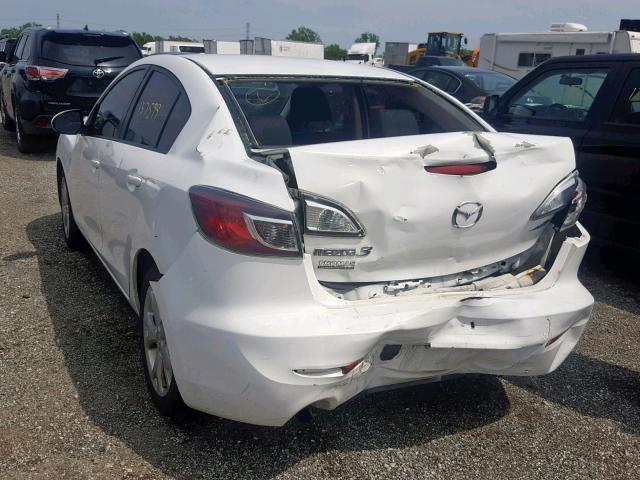 JM1BL1U77D1707190 - 2013 MAZDA 3 I WHITE photo 3