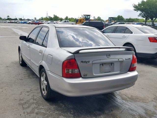 JM1BJ225421580876 - 2002 MAZDA PROTEGE DX SILVER photo 3