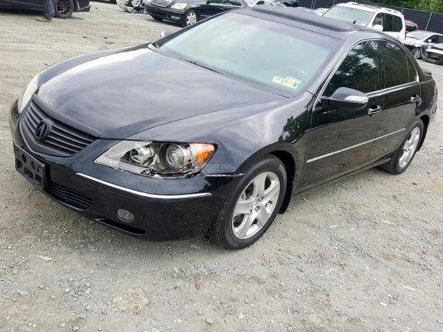 JH4KB16526C005525 - 2006 ACURA RL BLACK photo 2