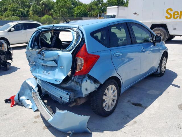 3N1CE2CP4EL394148 - 2014 NISSAN VERSA NOTE BLUE photo 4