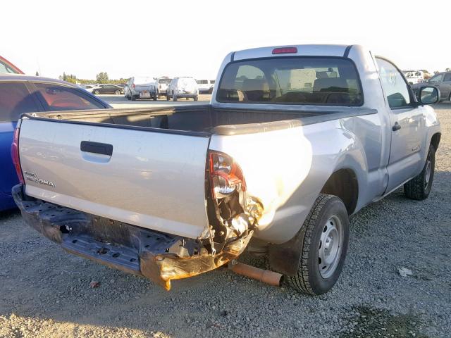 5TENX22N65Z075105 - 2005 TOYOTA TACOMA SILVER photo 4