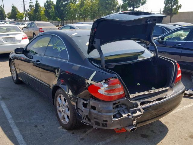 WDBTJ65J54F089838 - 2004 MERCEDES-BENZ CLK 320C BLACK photo 3