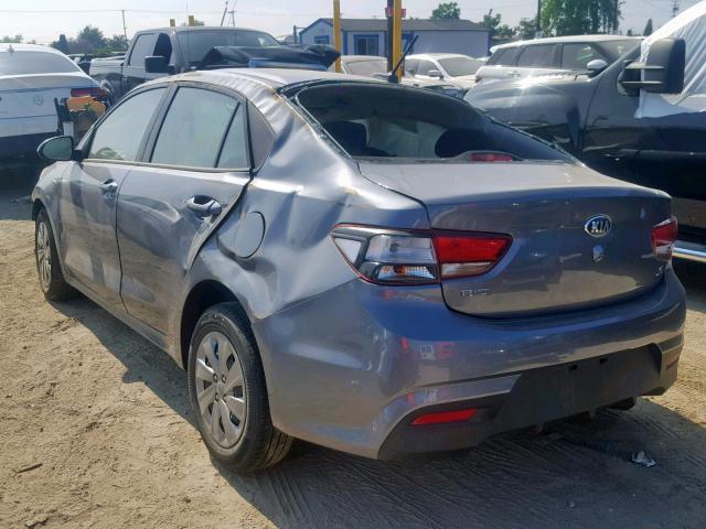 3KPA24AB6KE157645 - 2019 KIA RIO S GRAY photo 3