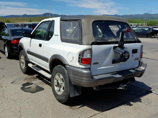 4S2CM57W614306224 - 2001 ISUZU RODEO SPOR WHITE photo 3