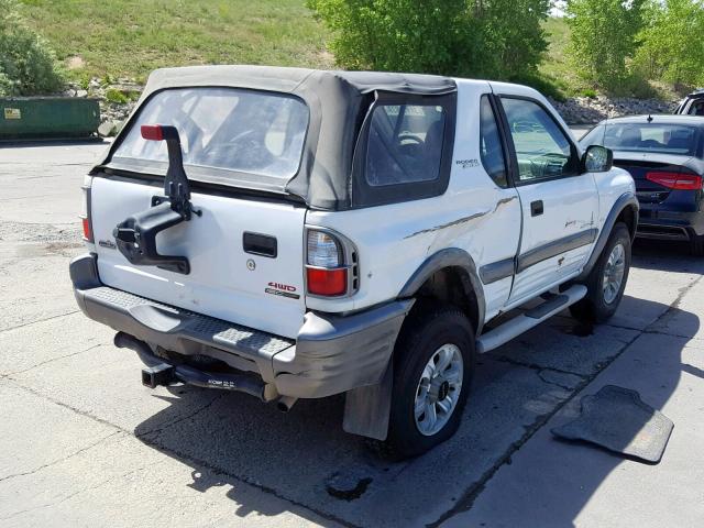 4S2CM57W614306224 - 2001 ISUZU RODEO SPOR WHITE photo 4