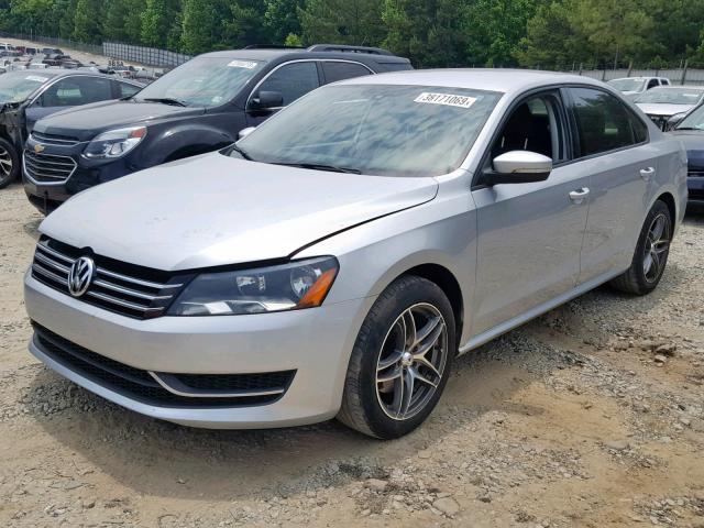 1VWAP7A39EC011602 - 2014 VOLKSWAGEN PASSAT S SILVER photo 2