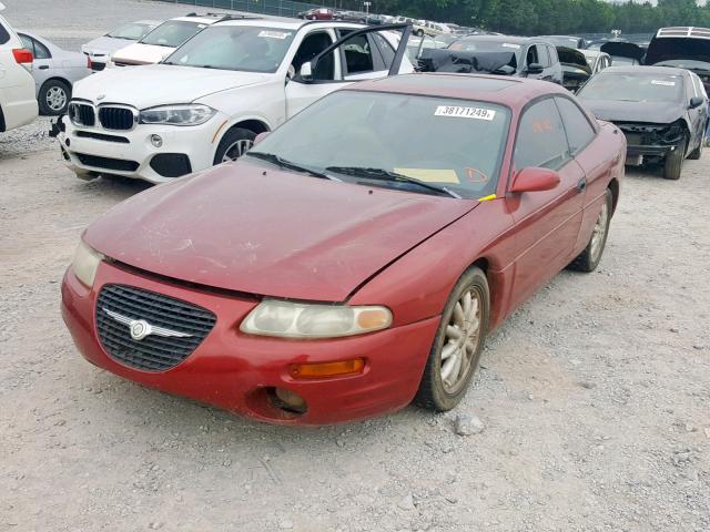 4C3AU52NXXE017791 - 1999 CHRYSLER SEBRING LX MAROON photo 2