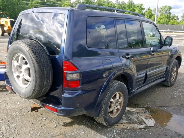 JA4MW51R42J003078 - 2002 MITSUBISHI MONTERO LI BLUE photo 4