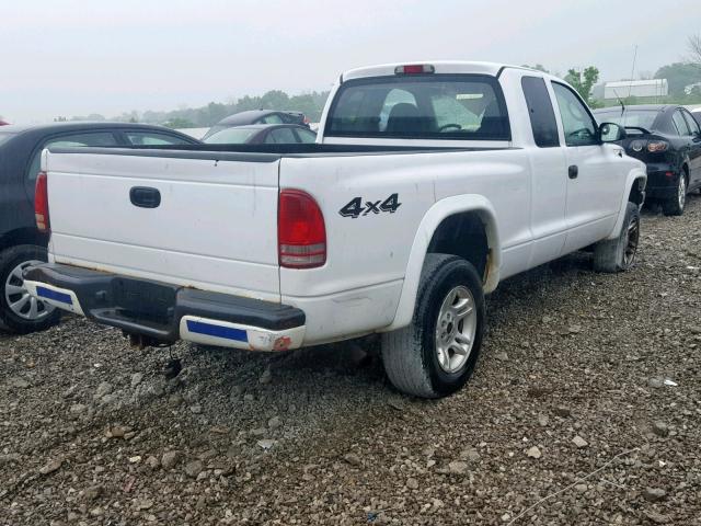 1D7HG32N63S343824 - 2003 DODGE DAKOTA SPO WHITE photo 4