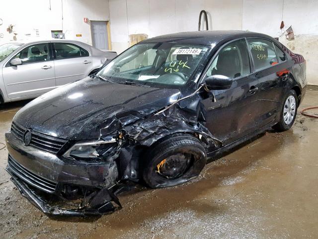 3VW2K7AJ1DM298240 - 2013 VOLKSWAGEN JETTA BASE BLACK photo 2