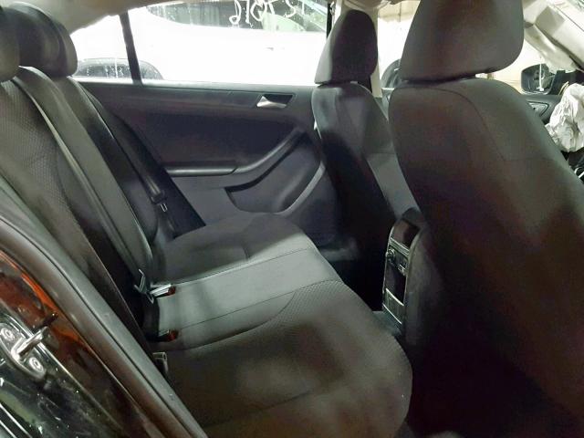 3VW2K7AJ1DM298240 - 2013 VOLKSWAGEN JETTA BASE BLACK photo 6