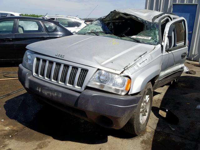 1J4GX48S34C433169 - 2004 JEEP GRAND CHER SILVER photo 2