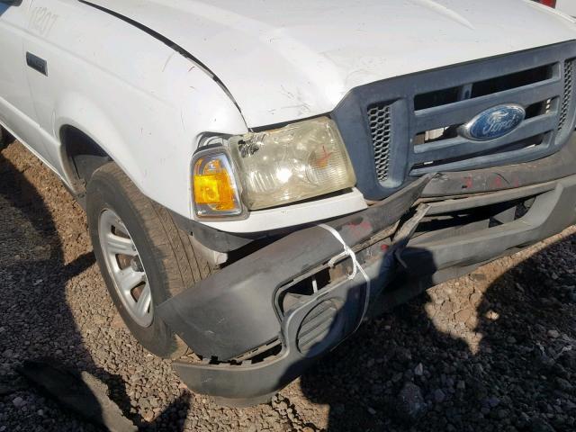 1FTYR10D29PA20823 - 2009 FORD RANGER WHITE photo 9