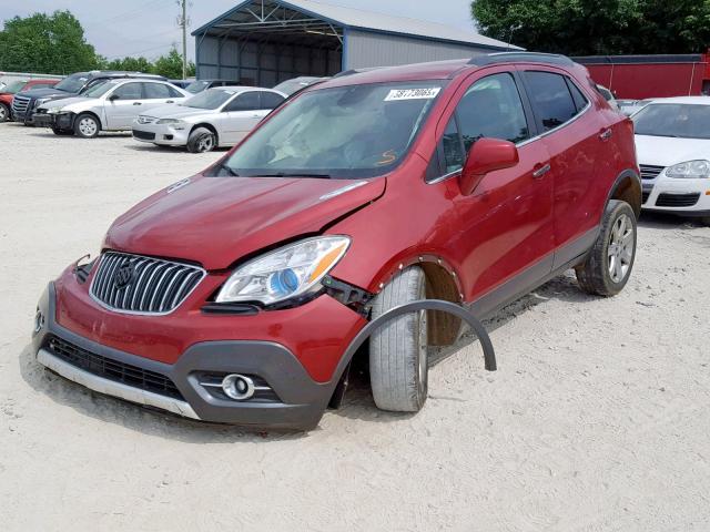 KL4CJCSBXDB172728 - 2013 BUICK ENCORE RED photo 2