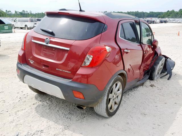 KL4CJCSBXDB172728 - 2013 BUICK ENCORE RED photo 4