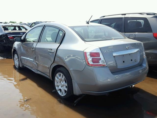 3N1AB6AP6AL686372 - 2010 NISSAN SENTRA 2.0 SILVER photo 3