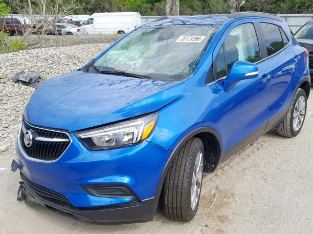 KL4CJASB3JB622283 - 2018 BUICK ENCORE PRE BLUE photo 2