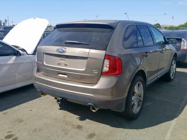 2FMDK4JC9CBA71143 - 2012 FORD EDGE SEL GRAY photo 4