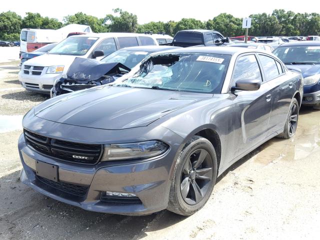 2C3CDXHG2HH562263 - 2017 DODGE CHARGER SX CHARCOAL photo 2