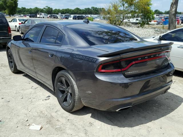 2C3CDXHG2HH562263 - 2017 DODGE CHARGER SX CHARCOAL photo 3