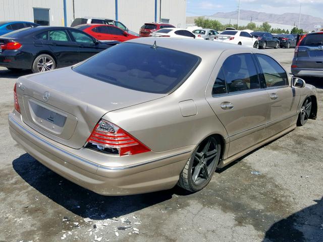 WDBNG70J44A423195 - 2004 MERCEDES-BENZ S 430 GOLD photo 4