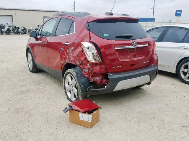 KL4CJCSB5FB120877 - 2015 BUICK ENCORE RED photo 3