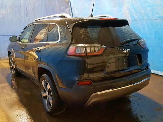 1C4PJLDB4KD387348 - 2019 JEEP CHEROKEE L BLACK photo 3