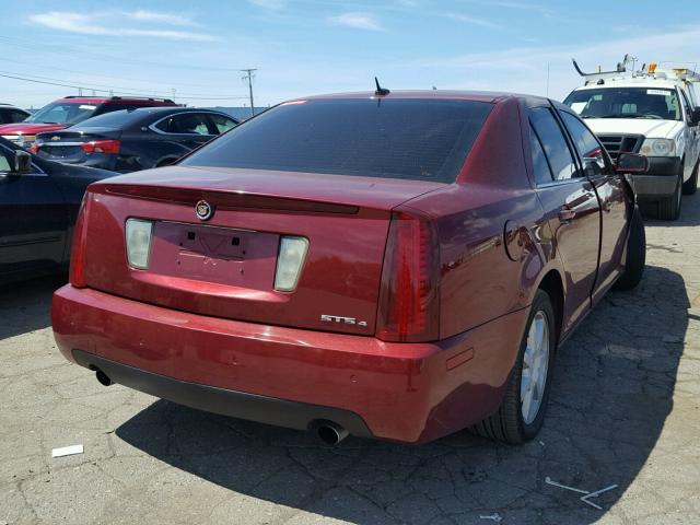1G6DW677660191151 - 2006 CADILLAC STS RED photo 4