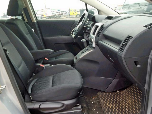 JM1CR29L390327548 - 2009 MAZDA 5 SILVER photo 5