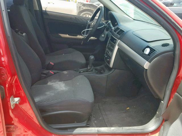 1G1AF5F58A7170448 - 2010 CHEVROLET COBALT 2LT RED photo 5