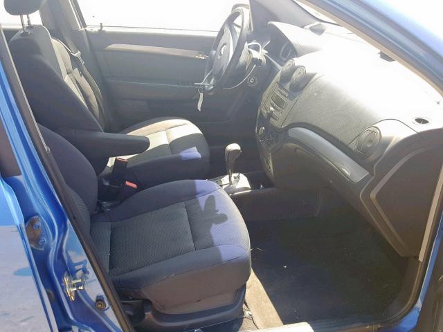 KL1TD56667B144054 - 2007 CHEVROLET AVEO BASE Mavi foto 5