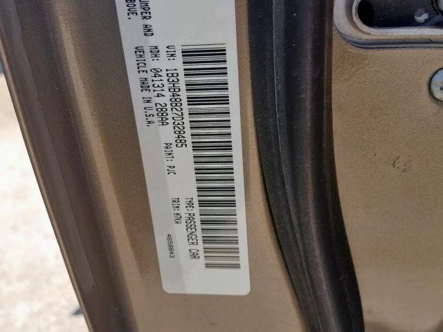 1B3HB48B27D328485 - 2007 DODGE CALIBER SX GRAY photo 10