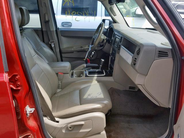 1J4RH4GT5AC114013 - 2010 JEEP COMMANDER RED photo 5