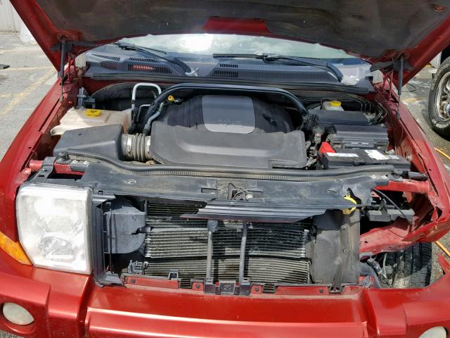 1J4RH4GT5AC114013 - 2010 JEEP COMMANDER RED photo 7