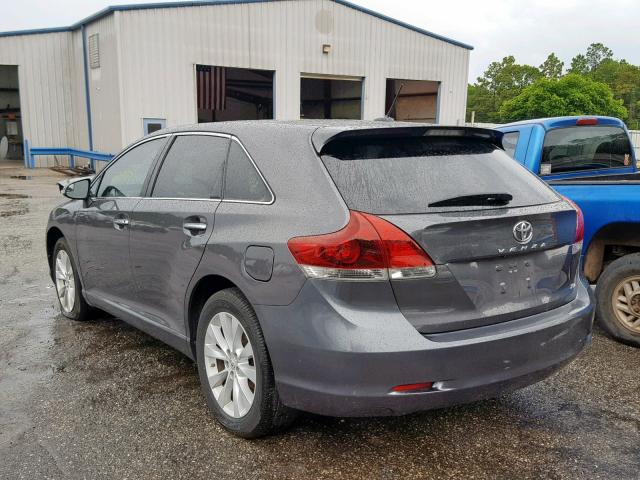 4T3ZA3BB6DU076618 - 2013 TOYOTA VENZA LE GRAY photo 3