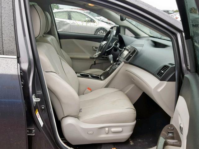 4T3ZA3BB6DU076618 - 2013 TOYOTA VENZA LE GRAY photo 5