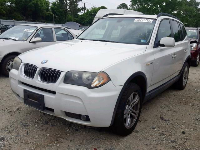 WBXPA93436WG82513 - 2006 BMW X3 3.0I WHITE photo 2